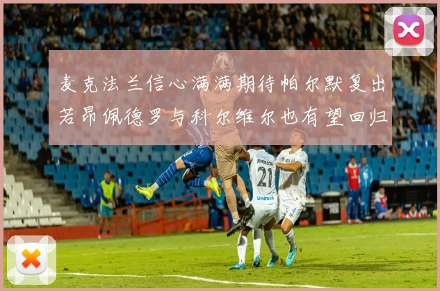 麦克法兰信心满满期待帕尔默复出若昂佩德罗与科尔维尔也有望回归